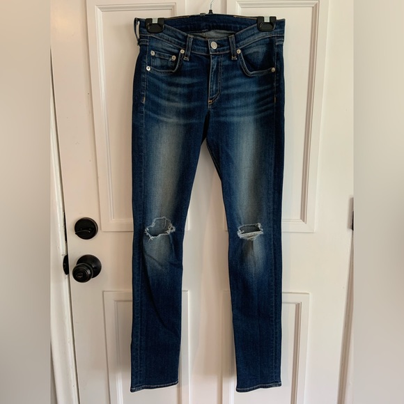 Rag & Bone Skinny Distressed Jean in Pacifico - Picture 2 of 4